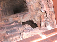 fireplace damage